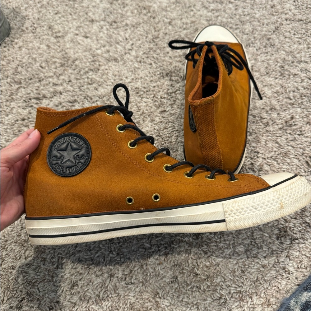 Limited Edition Chuck Taylor Converse All Star High Top Brown and White
